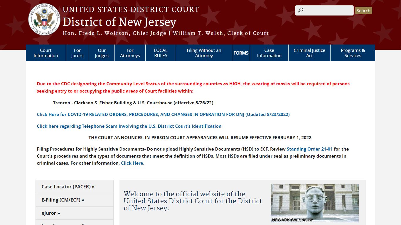 District of New Jersey | United States District Court