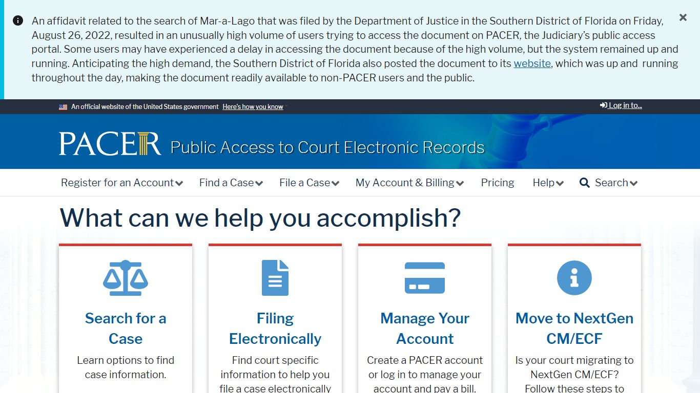 Public Access to Court Electronic Records (PACER)